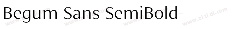 Begum Sans SemiBold字体转换